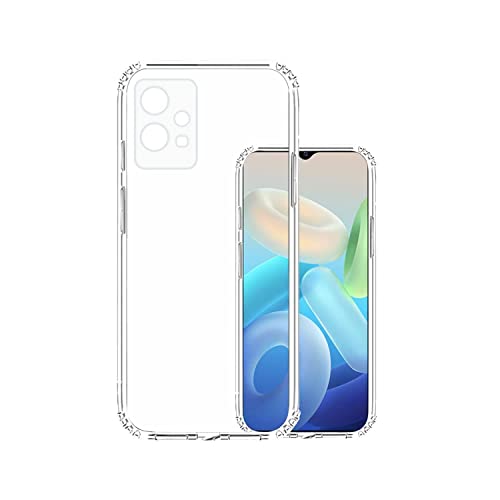 Image of COVERBLACK Transparent Rubber Back Cover for Vivo V2141 /vivo T1 5G - Transparent