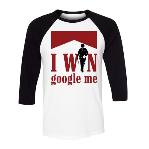 TeesAndTankYou Cignetti I Win Three-Quarter Raglan Sleeve Baseball Shirt Unisex