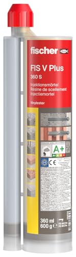 fischer - Résine vinylester FIS V Plus / 1 cartouche 360ml + 2 becs mélangeurs FIS MR Plus