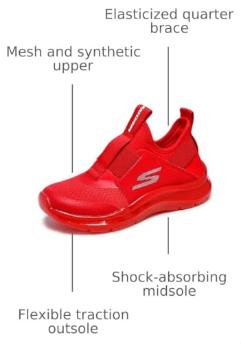 Image of Skechers Boys Skech Fast Ice | Casual, Laceless Slip-On, Cushioned Insole, Lightweight, Translucent Outsole