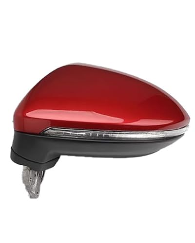 Rétroviseur gauche Lamando rétractable électriquement avec réglage à 6 fils rouge