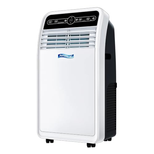 18000 BTU Portable Air Conditioner with Wheels & Remote Control, 3-in-1 Mobile AC Unit for Living Room, Home Office, Gym, Garage, Fast Cooling for Large Spaces up to 350 sq.ft, UK Plug（Cool Only）