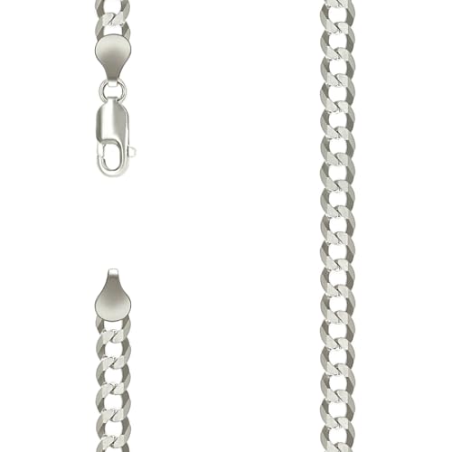 Chaîne gourmette argent 6mm maille plate confortable bijou style urbain chic