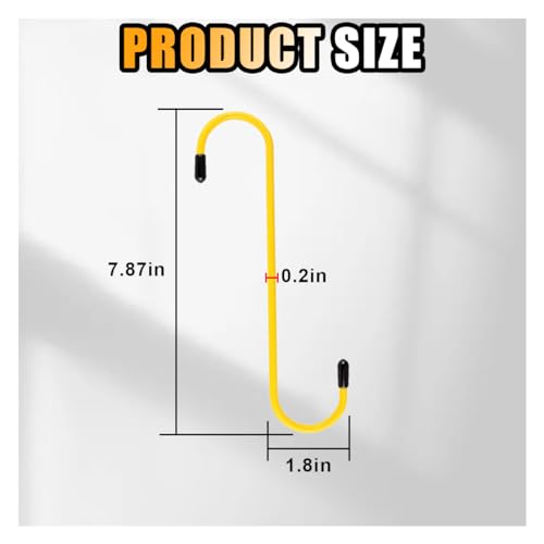 Car Brake Caliper Hooks, Auto Brake Caliper Hangers with Rubber Tips, Universal Durable &amp; Rust-Proof Automotive Tools for Braking, Axle, Bearing, Suspension Work (Yellow, 4 pcs)