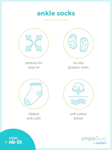 Image of Simple Joys by Carter's baby-boys 12-pack Neutral Sock Low