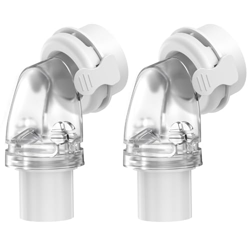 Replacement QuietAir Elbow for AirFit F20-2 Packs Swivel Elbow Connector for Airfit F20 F30 Replacement Accessories CPAP Supplies