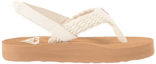 Roxy Girls Toddler Porto Sandals Flip-Flop, Cream 231, 7 #TOP5