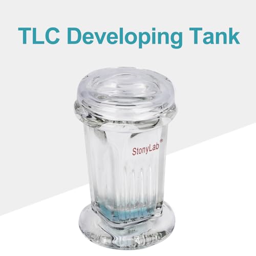 stonylab TLC Developing Tank, Borosilicate Glass TLC Display Chamber Small Dyeing Tank for Thin Layer Chromatography