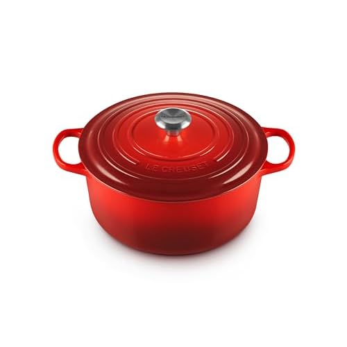 Le Creuset Enameled Cast Iron Signature Round Dutch Oven, 7.25 qt., Cerise