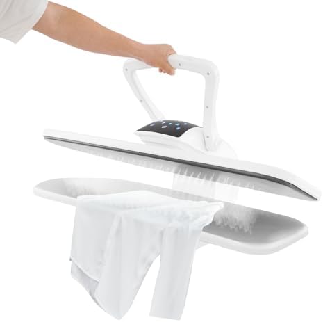 Large 1600W Digital Iron with Touch Screen & Voice Prompts, 5 Fabric Settings, Overheat Protection - Professional Clothes Iron for Effortless Fabric Care