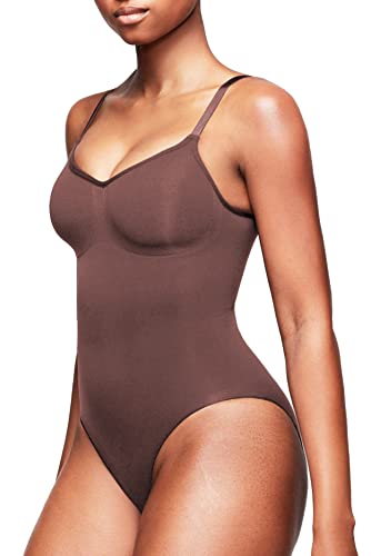 Yoshuyuki Shapewear Bodysuit For Women Tummy Control Thong Seamless Faja Sculpting Body Shaper Suits Clothing Tops Brown #TOP27