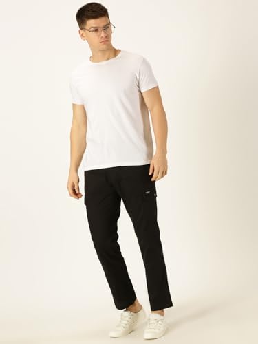 Image of Thomas Scott Men's | Solid | Light Weight | Breathable Fabric | 6 Pocket | Ankle Length | Mid Rise | Regular Fit | Cotton Blend | Button Waist | Chino Trouser | Pants