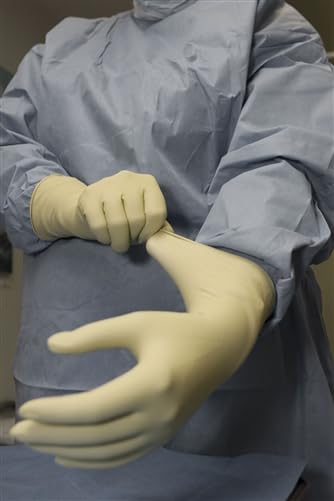 Attenuating 0.35mm Thickness X-Ray Hand Coverage - Lead Free, Pair, Size 8, Yellow