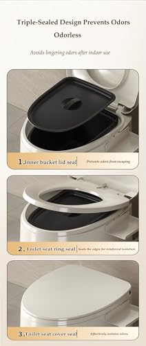 Cómoda portátil para usar junto a la cama o sobre el inodoro de casa 5
