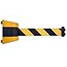 HHCCTEO 5M Magnetic Mount Magnetic Wall Mount Stanchions with Retractable Belts Barrier Posts Crowd Safety Warning Tape Telescopic Isolation Strip(Yellow-Black)