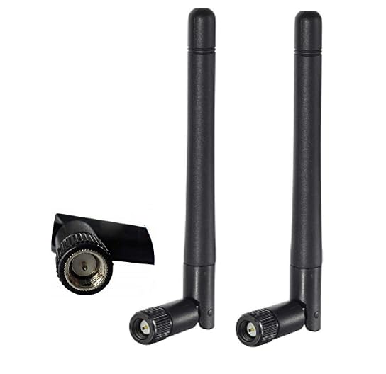 NISTECH 3dbi Whip Antenna Rubber Duck (Pack of 2) Camera Video Monitor SMA Male WiFi 2.4GHz 5GHz 5.8GHz for WiFi Wireless Network Card USB Adapter-image-20