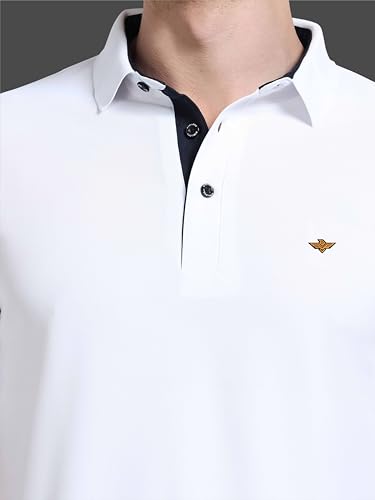 Image of STELLERS Men's Premium Polo T-Shirt Wrinkle Free Quick Dry Soft and Feather Touch Feel Regular Fit
