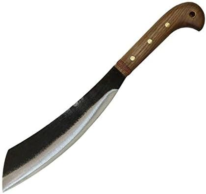 Miniatura 2 de Mini machete Duku para herramientas y cuchillos  Machete resistente con funda  Acero de alto carbono 1075  Mango de nogal  Funda de cuero soldada