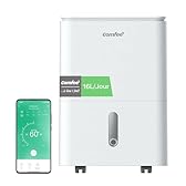 COMFEE' Déshumidificateur 2-EN-1,Elimine l'humidité jusqu'à 16L-Jour, Purification d'air avec ioniseur, 4 Modes, Fonction Air Swing, Contrôle APP, Idéal pour pièces de 29-44㎡, Easy Dry 16