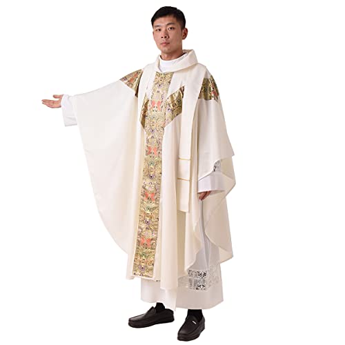 BLESSUME Priest Celebrant Chasuble Catholic Church Father Mass Vestments Robe