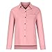 Fall Womens Button Down Shirts 2024 Casual Long Sleeve Rolled Plain Blouse Trendy Lapel Neck Pleated Women (RD1, XL)