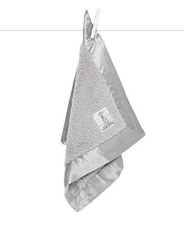 Image of Little Giraffe Baby Blanket - Blanky - Soft Blanket with Satin Trim - Baby Stroller Blanket - Newborn Baby Essentials & Baby Gifts - 17 x 17 - Silver