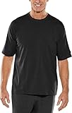 Coolibar UPF 50+ Men's Morada Everyday Short Sleeve T-Shirt - Sun Protective (X-Large- Black)