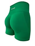 ViKiUiKi Women's Tummy Control High Waisted Biker Shorts Yoga Gym Running Fitness Workout Spandex Bu