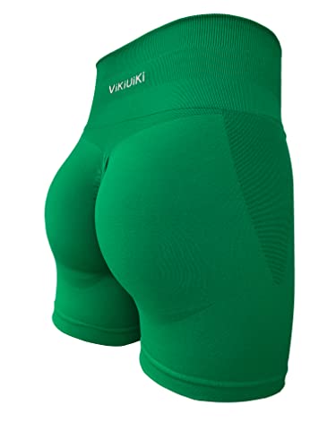 Vikiuiki Women's Tummy Control High Waisted Biker Shorts Yoga Gym Running Fitness Workout Spandex Butt Lifting Shorts For Women (Abundant Green,M) #TOP12
