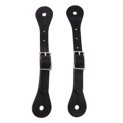 Sangles de sport en cuir noir robustes et ergonomiques pour cheval