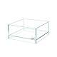 LANDEN Glas-Luft-Aquarium-Tank, Multi-SceneLandschafts-Aquarium, randlos, eisenarmer, Flacher Tank, B 27 x T 27 x H 12 cm, 5 mm Dicke