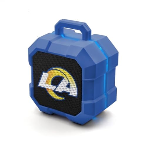 Image of SOAR NFL Shockbox LED Wireless Bluetooth Speaker - Water Resistant IPX4, 5.0 Bluetooth with Over 5 Hours of Play Time - Small Portable Speaker - Officially Licensed NFL, Perfect Home & Outdoor Speaker