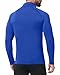 Roadbox Men's Thermal Compression Shirts Mock Turtleneck Long Sleeve, Fleece Lined Undershirt Base Layer for Winter Workout Royal Blue