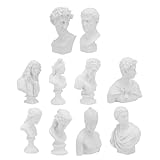 SOLUSTRE 10 Piezas Mini Figuras de Resina para Boceto de Personajes Adornos Creativos en Color Claro para Dibujo y Decoración de Hogar