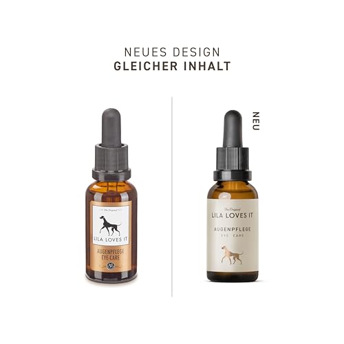 Augenpflege für Hunde – sanfte Reinigung, beruhigt und regeneriert, löst Verkrustungen und Schmutz, spendet Feuchtigkeit, mit Kühleffekt, AUGENPFLEGE von LILA LOVES IT, 30 ml