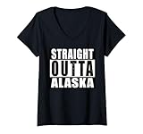 Photo Gallery donna straight outta alaska funny uomini donne bambini ragazzi & ragazze maglietta con collo a v Photo Gallery donna straight outta alaska funny uomini donne bambini ragazzi & ragazze maglietta con collo a v
