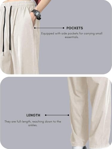 Image of GRECIILOOKS Men's Baggy Track Pants | Oversized Loose Fit Joggers for Men | Comfortable Streetwear & Gym Wear Lower | Casual Stylish Track Pant