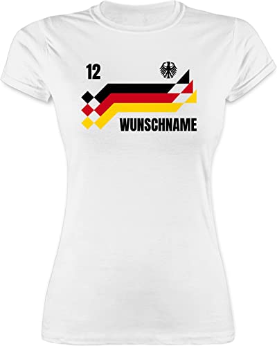 Shirt Damen - 2026 Fussball WM Fanartikel - Deutschland Trikot mit Name und...