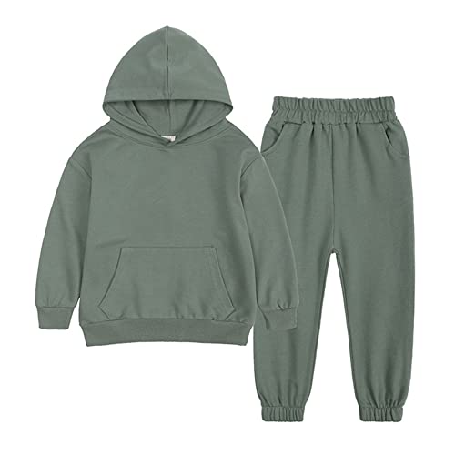 Kids Sweatsuit Girls Boys 2 Piece Outfits Casual Long Sleeve Hoodies Sweatshirts and Sweatpants Set Fall Clothes