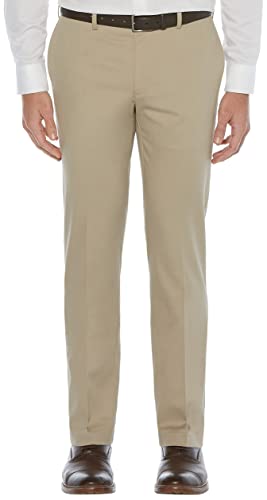 Savane Men's Slim Fit Ultimate Performance Chino Flat Front Pant