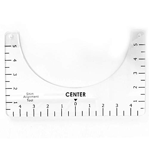 T-Shirt Alignment Ruler, for Guiding T-Shirt Design, Fashion Center Design Rulers with Size Chart, Adult Youth Toddler Infant (10Ã—6 inch)