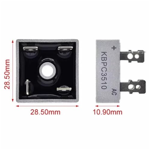 Puente rectificador de diodo KBPC3510 resistente de 35A para circuitos 3