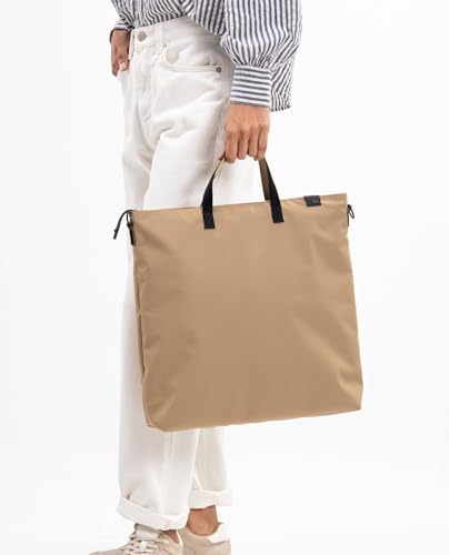 Image of DailyObjects Pivot Top Handle Tote Bag for Girls and Women|Fits 13 /14 inch Laptop /Macbook Pro /Air|Lightweight| Stylish Bag| For Office /Daily Use /Travel|Organisational Pocket|Ladies Shoulder Bag
