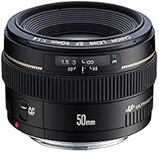 Canon EF 50mm f/1.4 USM Standard and Medium Telephoto Lens for Canon SLR Cameras, Fixed