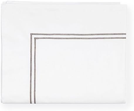 Miniatura 3 de Sferra Juego de sábanas de hotel grande, tamaño matrimonial, blancogris