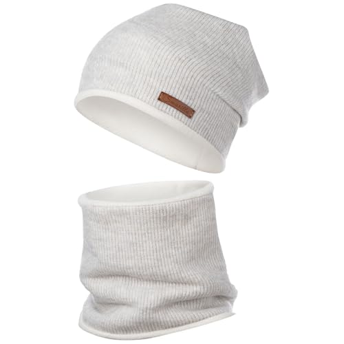 Bonnet d'hiver et écharpe tubulaire : fini le cou gelé grâce au tricot doublé laine polaire
