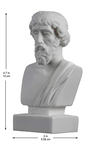 Estatua Plato Busto Filosofía Alabastro Hecho a Mano miniatura 2