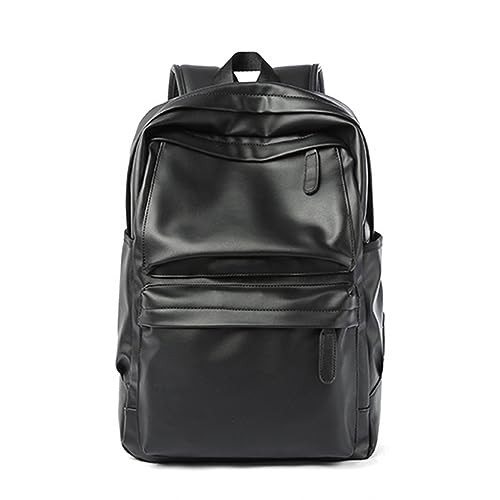 XINYASEE Mochila para ordenador con efecto de piel vintage para hombre,mochila estudiante daypack,Cuero Autentico Vintaje Retro de Mano Backpack, cuero diseño deportivo mochila con muchos
