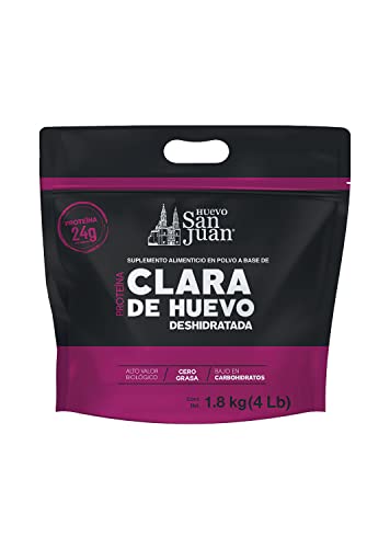 Proteínas, Bolsa de Proteína Clara De Huevo Deshidratada (4lbs.) | Huevo San Juan | 51.4 porciones | Sabor Fresa