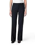 Calvin Klein Women's Classic Fit Straight Leg Lux Suit Pant, Navy, 4
